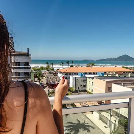 Ape Majestoso - 100m Praia Grande, terraço com churrasqueiras e linda vista mar-3